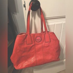 Authentic Coach purse - coral color